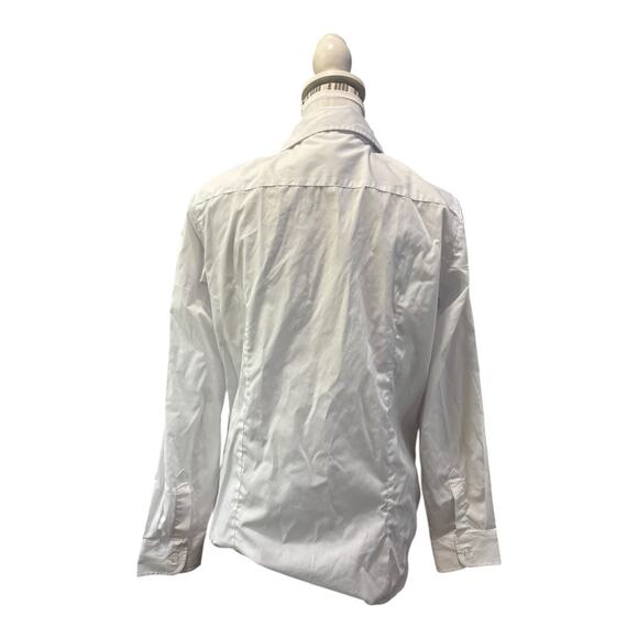White Women's Button Down Blouse Size M - Picture 2 of 3